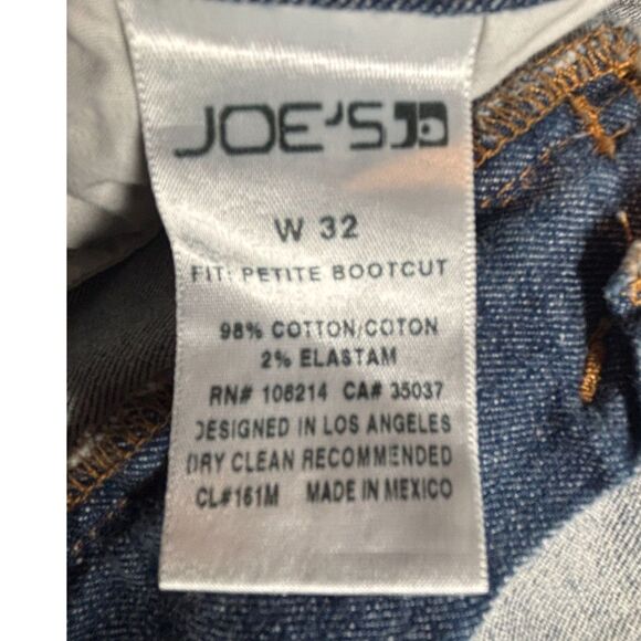 JOE'S JEANS CLASSIC CASUAL DISTRESSED EVERYDAY BOHO PETITE STRETCH BOOTCUT JEANS - Picture 4 of 4